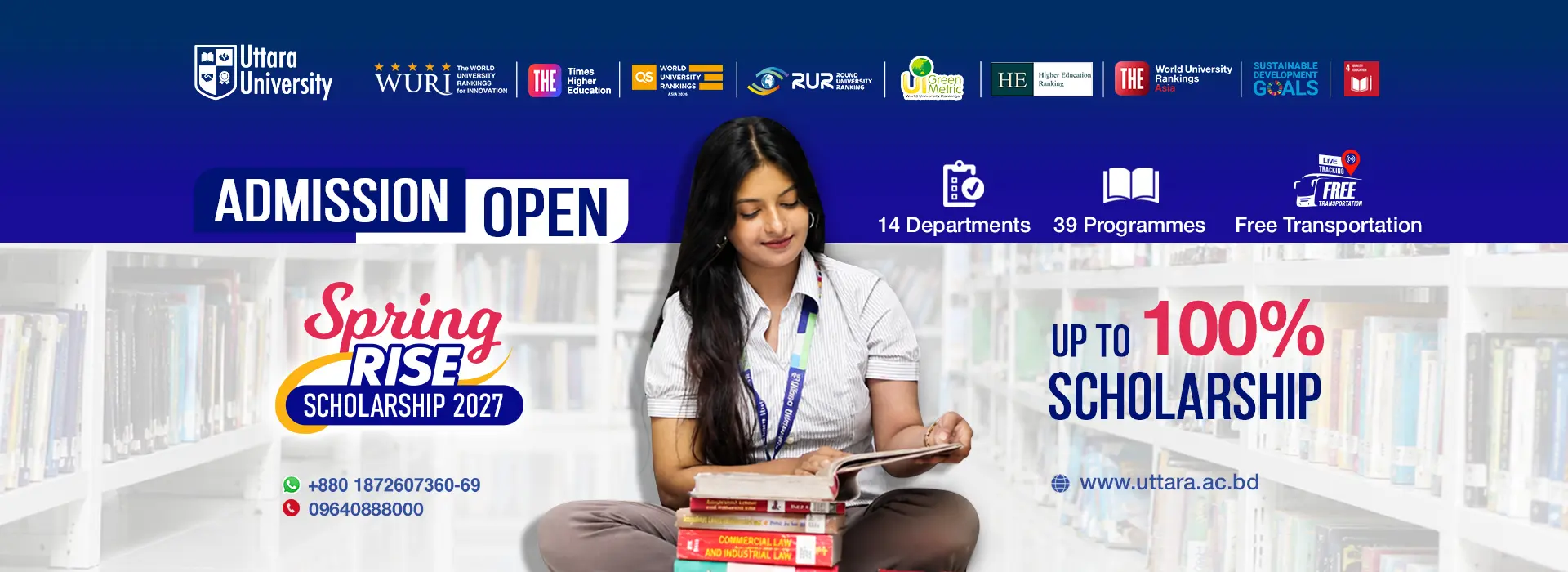 Uttara University Fall Excellence Scholarship 2026 Uttara University Admission Fall 2026