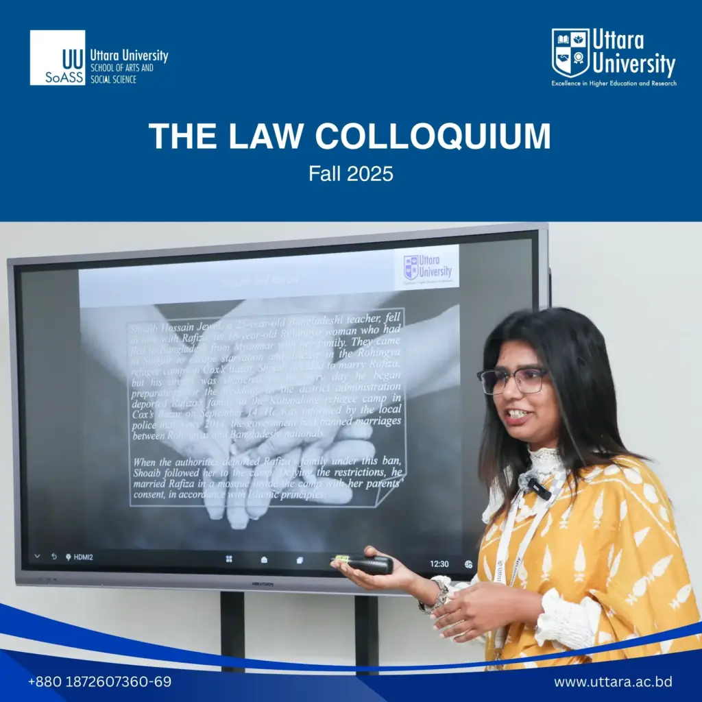 Uttara University’s Department of Law Hosts Fall 2025 Colloquium