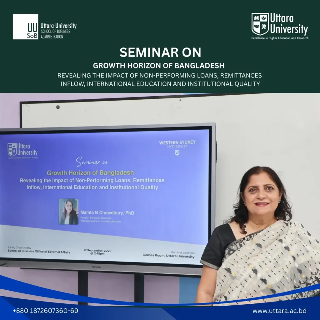 Seminar on “Growth Horizon of Bangladesh” Held at Uttara University