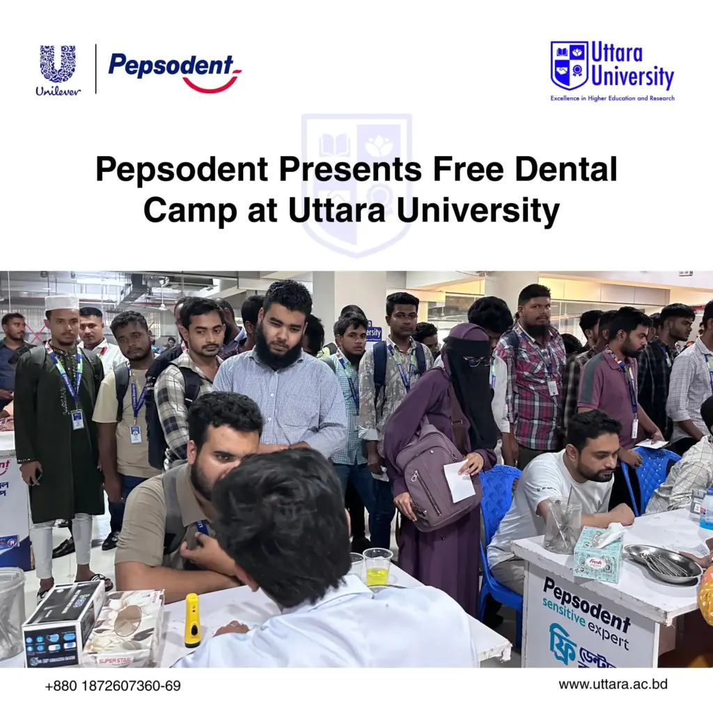 Uttara University and Pepsodent Organize Free Dental Camp for Students and Faculty