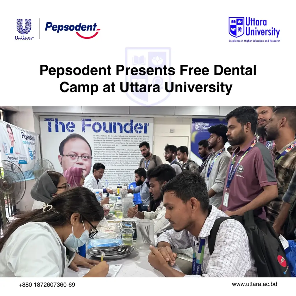 Uttara University and Pepsodent Organize Free Dental Camp for Students and Faculty