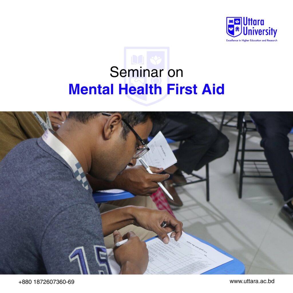 Mental Health First Aid Seminar for Faculty at Uttara University