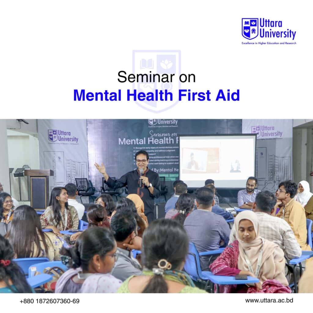 Mental Health First Aid Seminar for Faculty at Uttara University