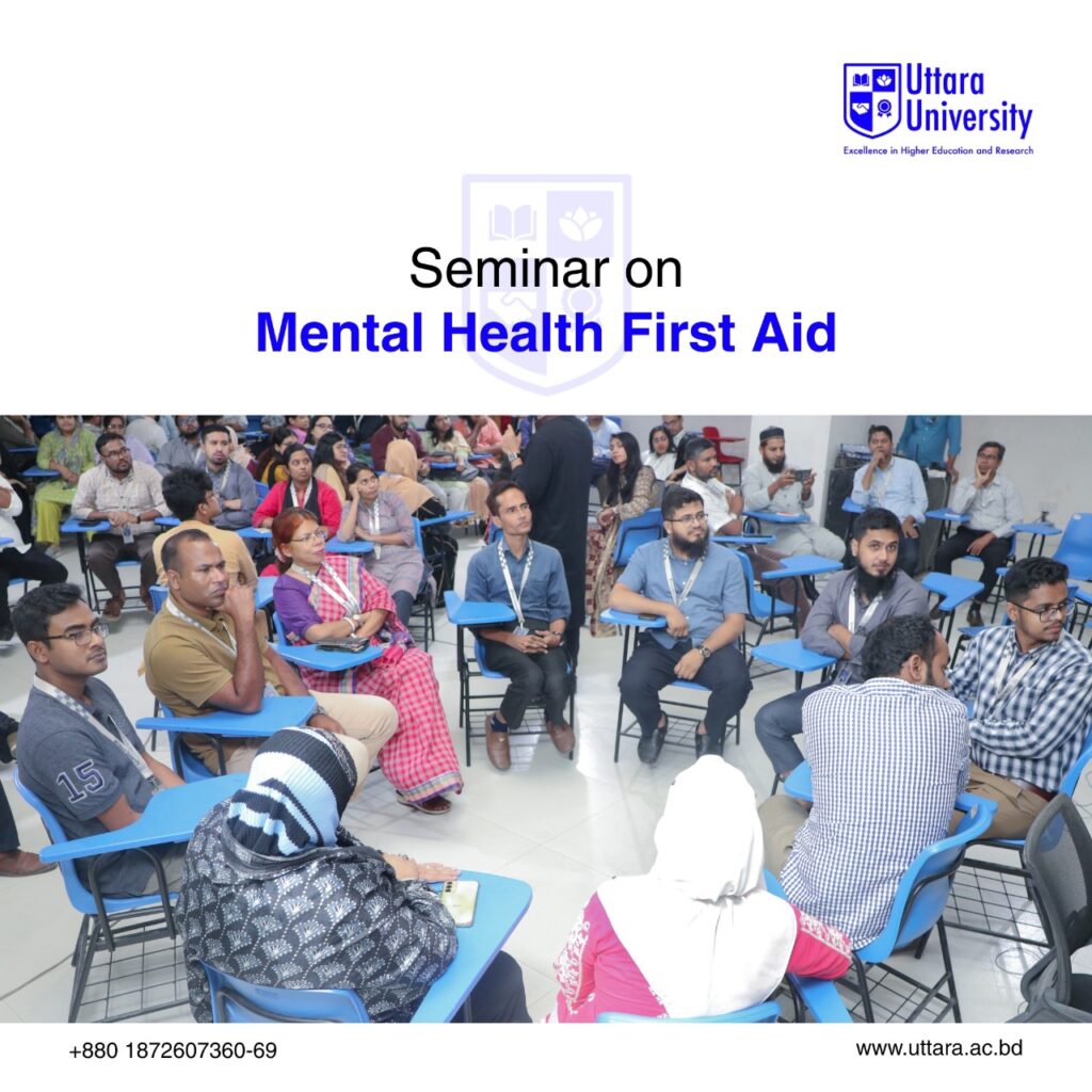 Mental Health First Aid Seminar for Faculty at Uttara University