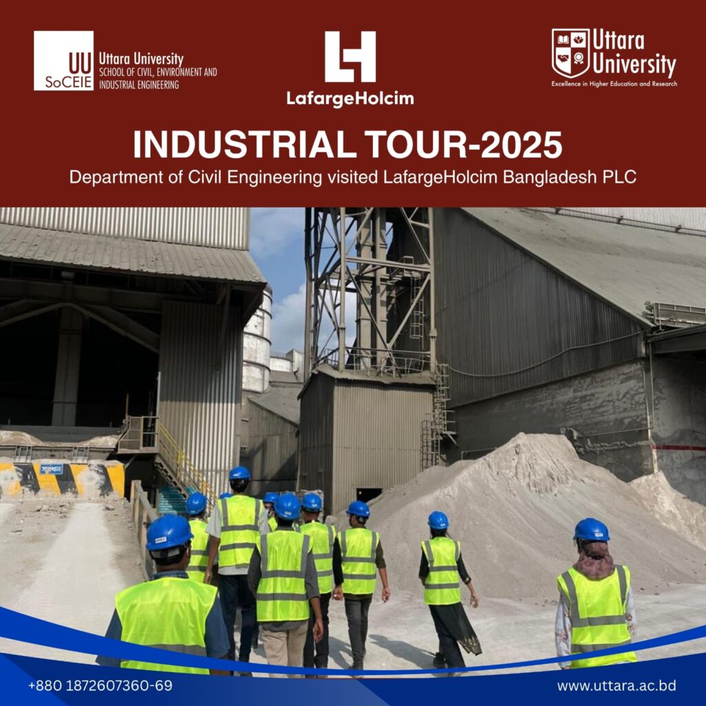 Uttara University Civil Engineering Students Visit LafargeHolcim Bangladesh PLC