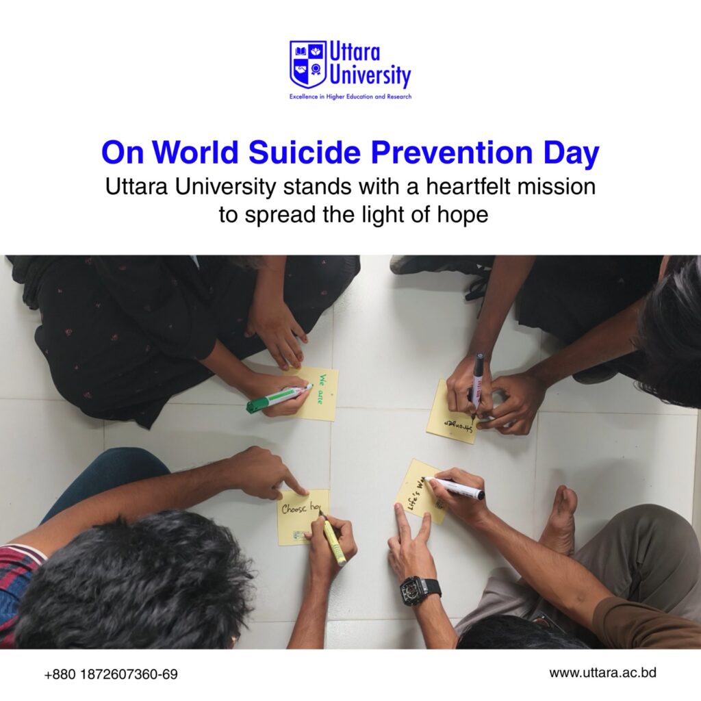 Spreading Hope on World Suicide Prevention Day at Uttara University