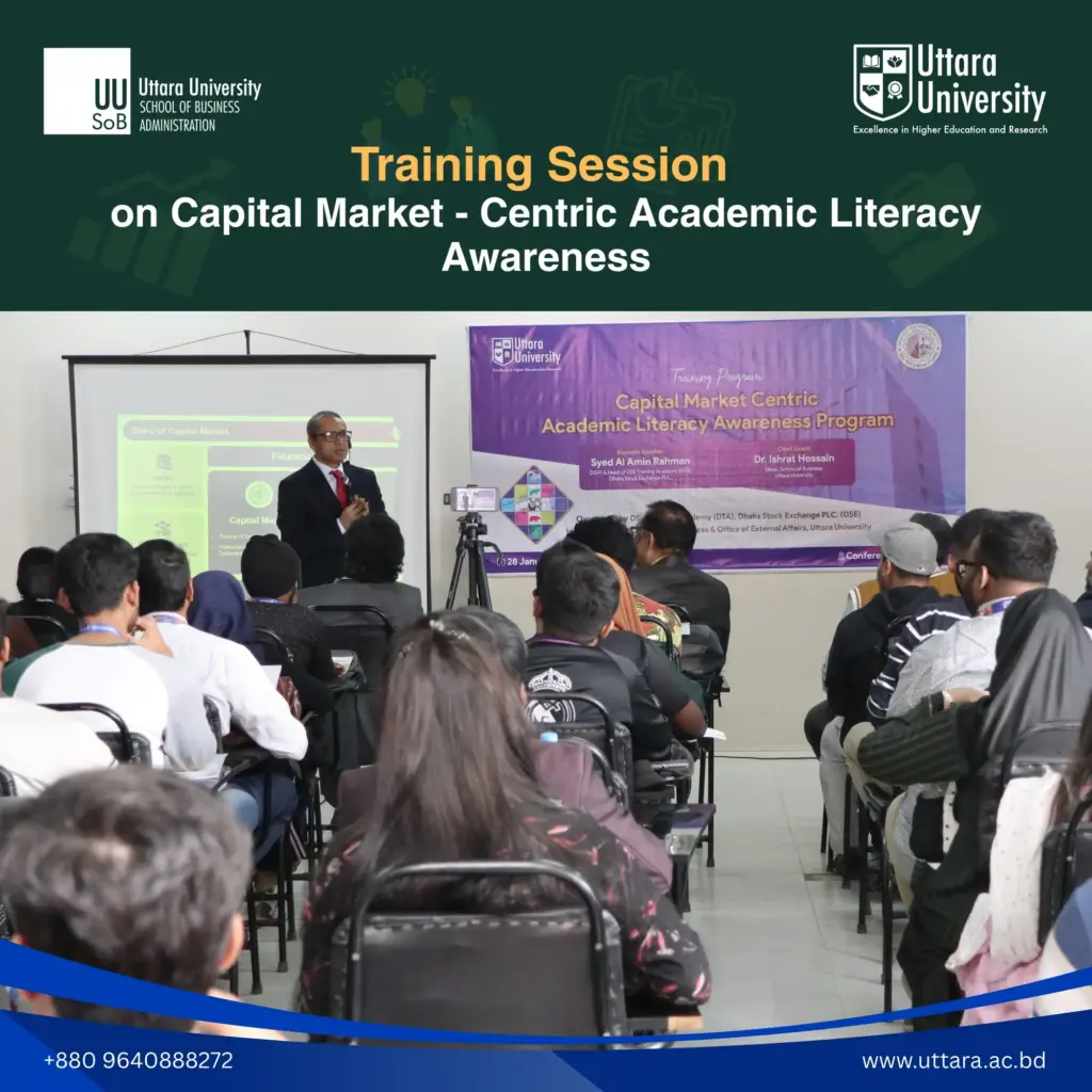 Uttara University Hosts Capital Market–Centric Academic Literacy Awareness Program
