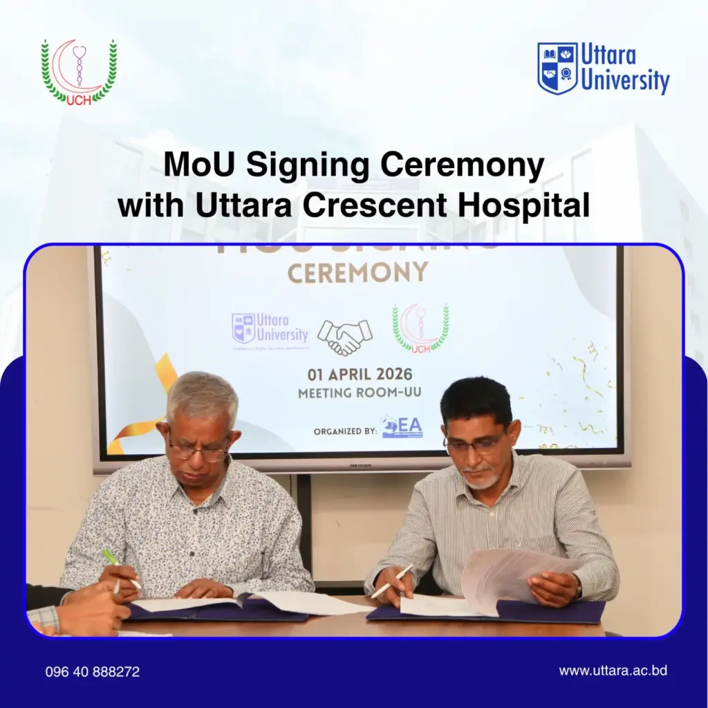 Memorandum of Understanding (MoU) Signed Between Uttara University and Crescent Hospital