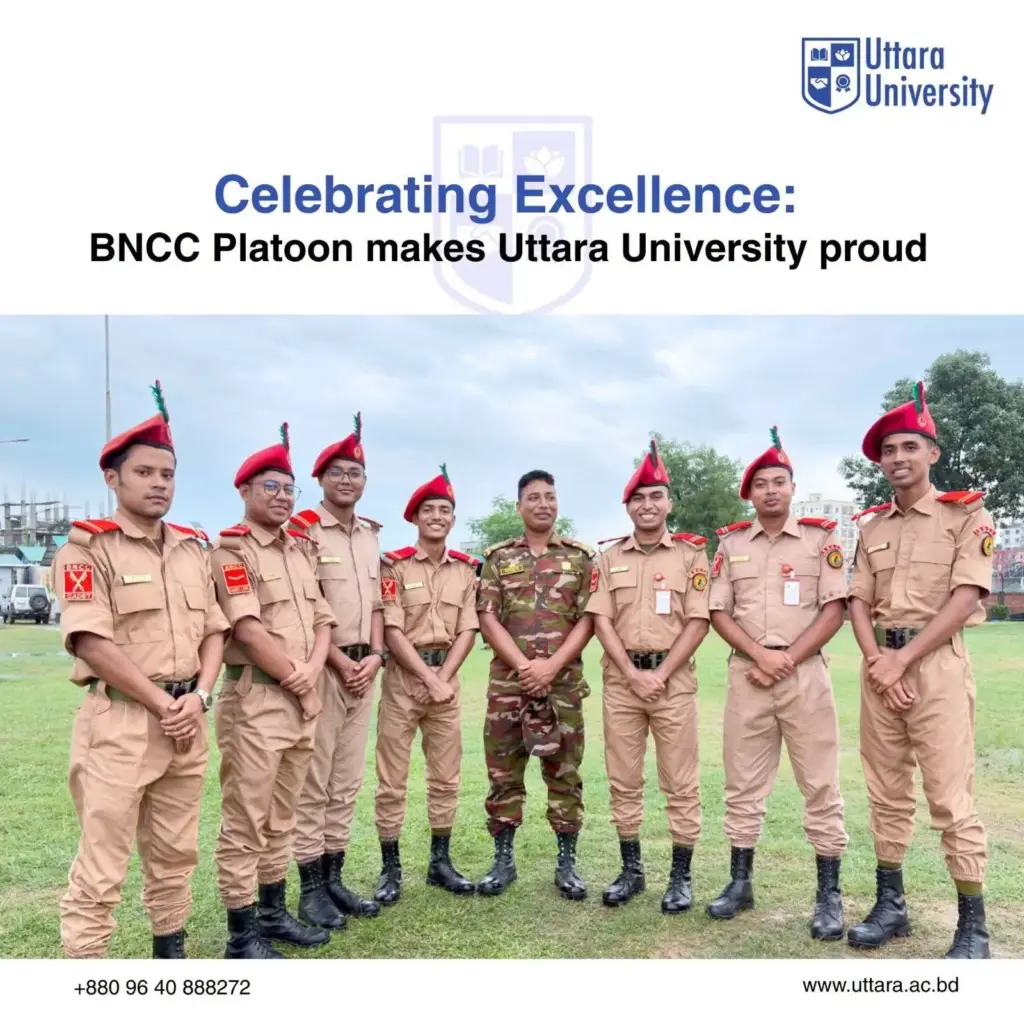 Uttara University Celebrates the Success of Its BNCC Platoon