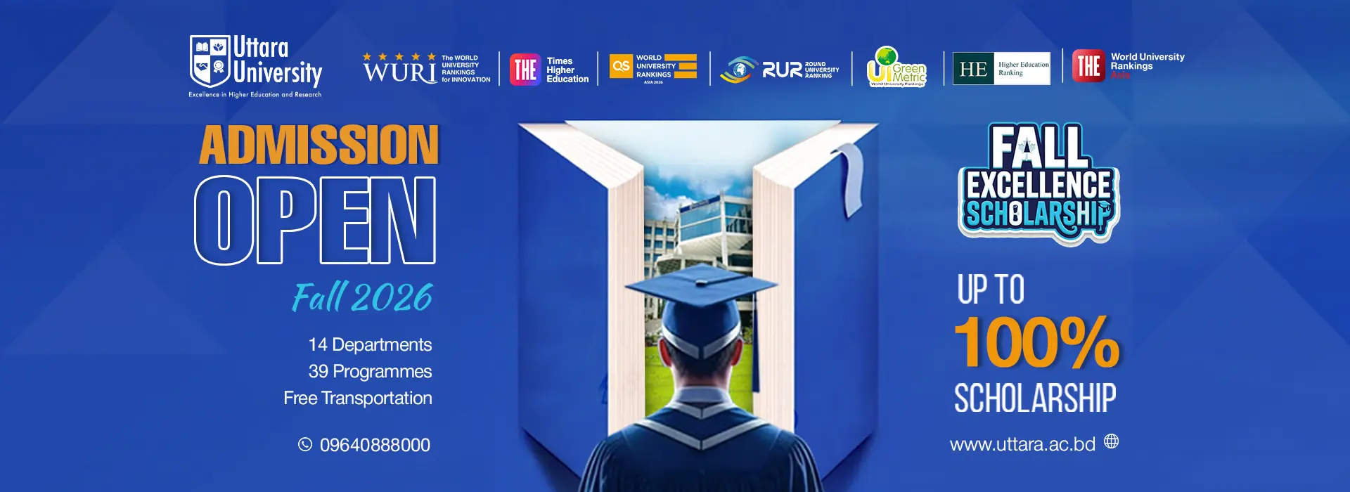 Uttara University Admission Fall 2026