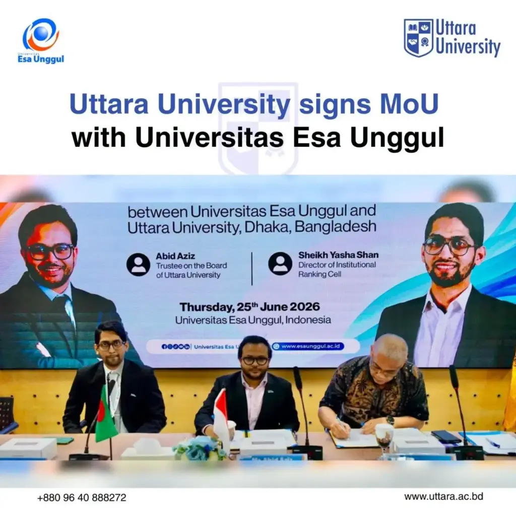Uttara University signs MoU with Universitas Esa Unggul
