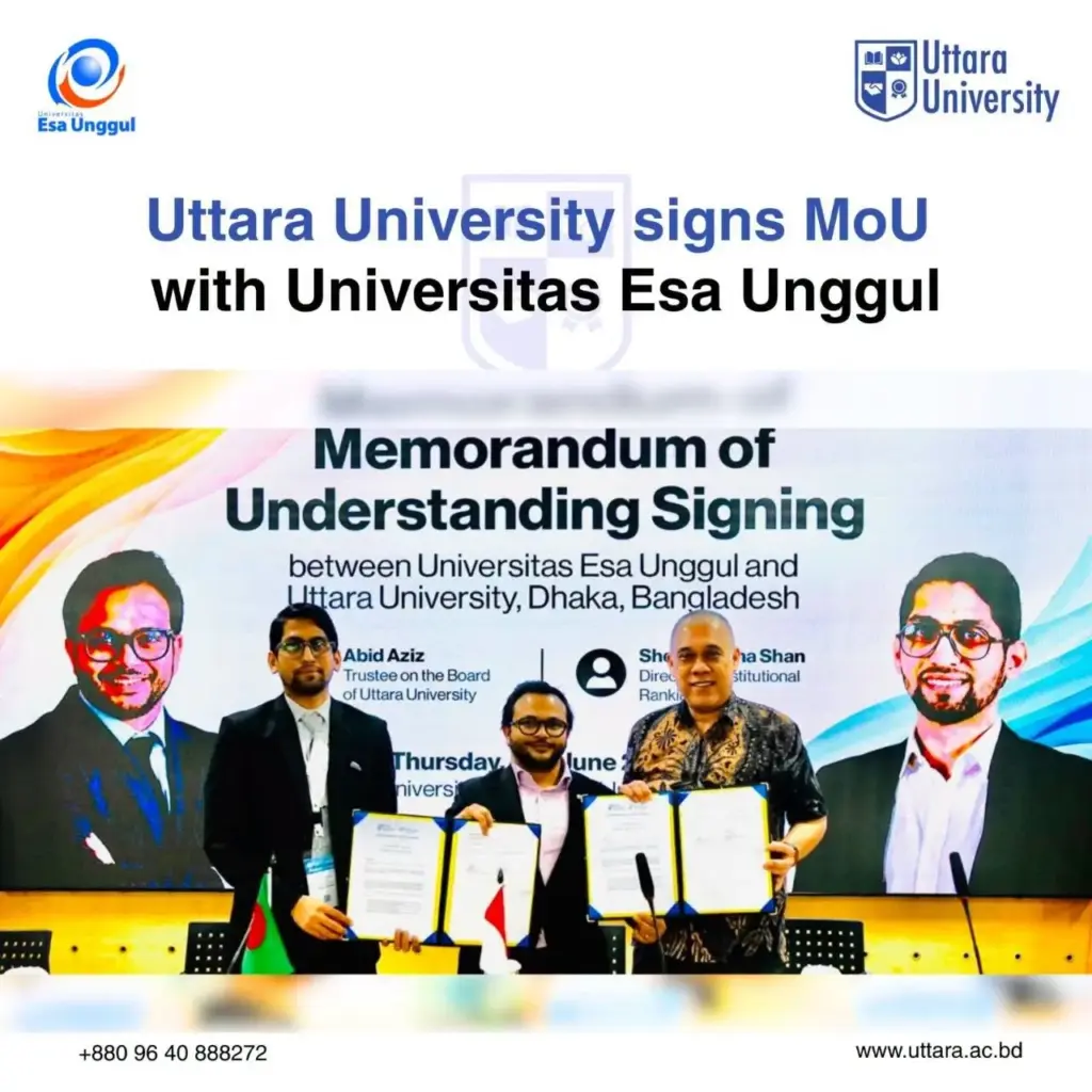 Uttara University signs MoU with Universitas Esa Unggul