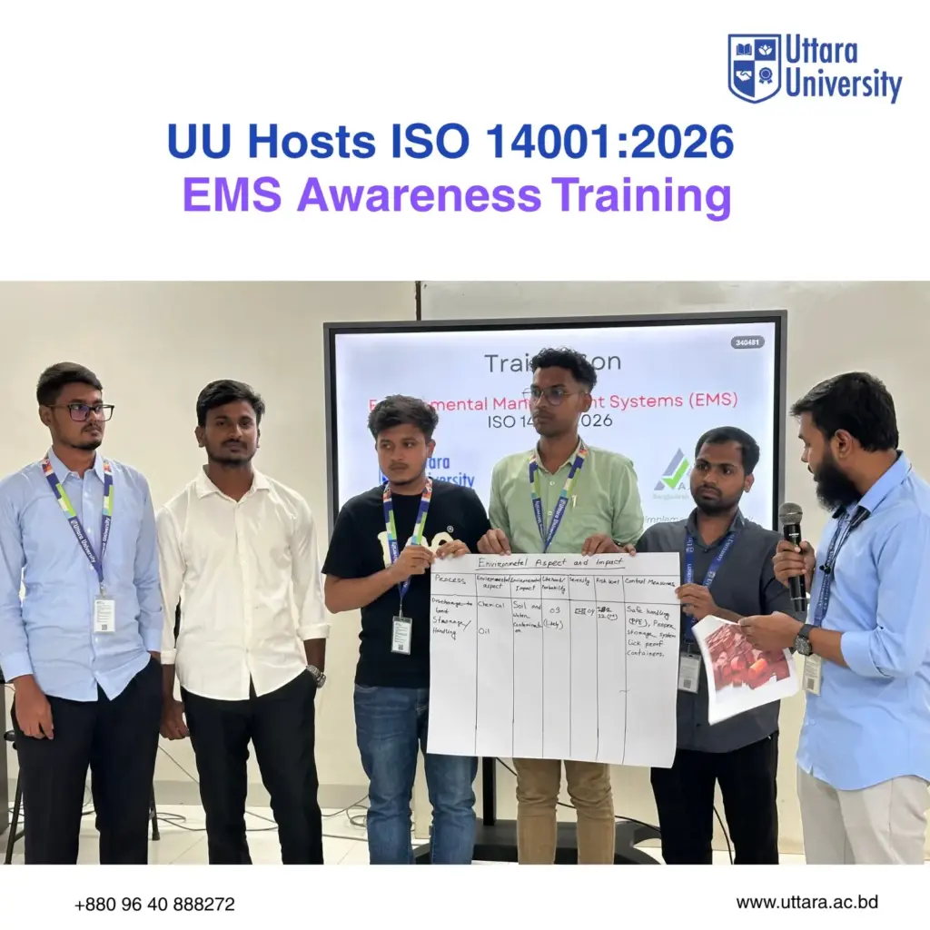 Uttara University Hosts ISO 14001:2026 EMS Awareness Training